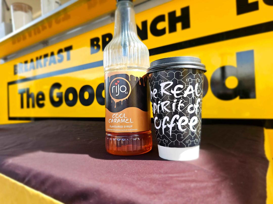 latte with caramel syrup