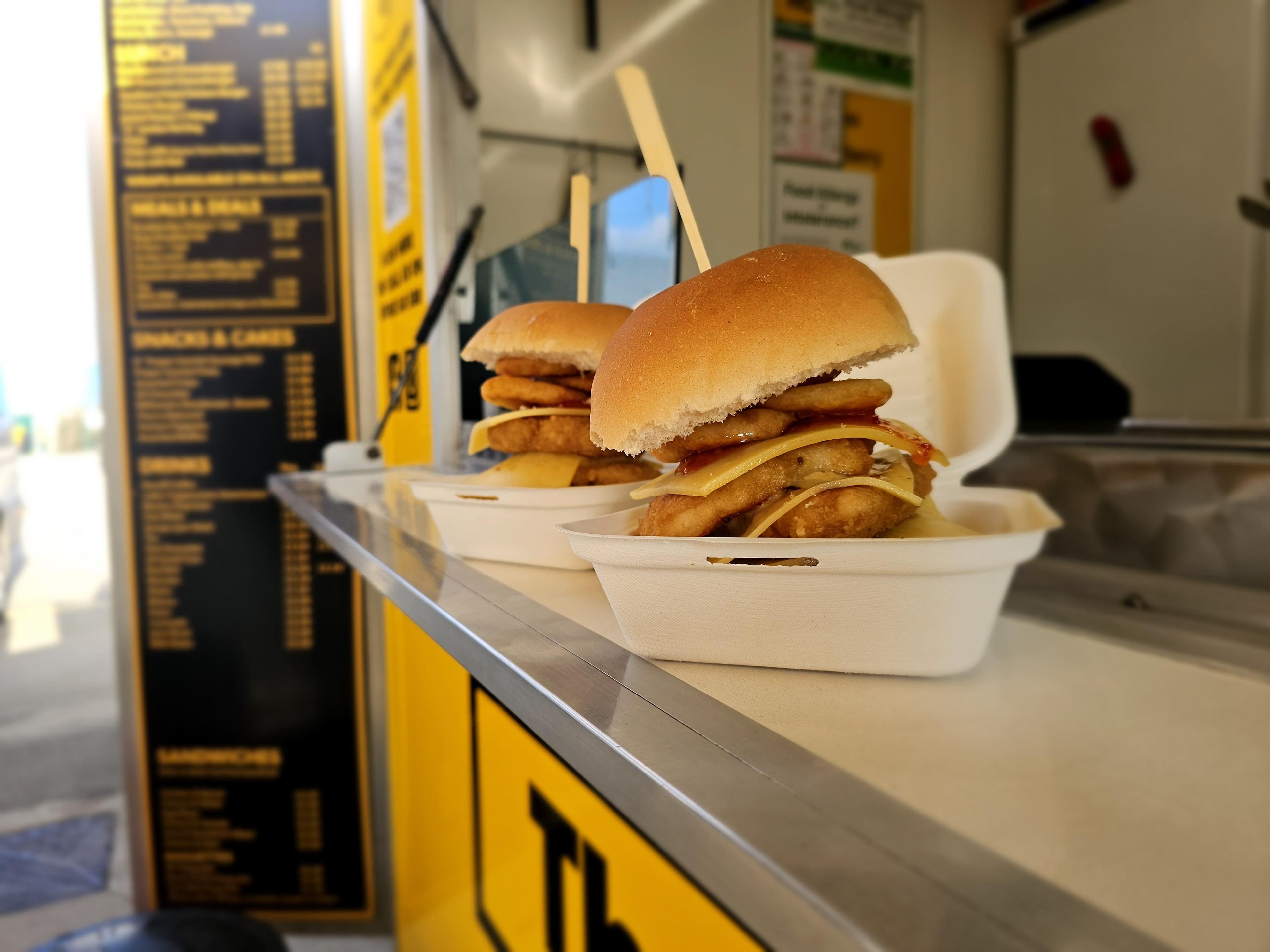 Delicious burgers ready to serve